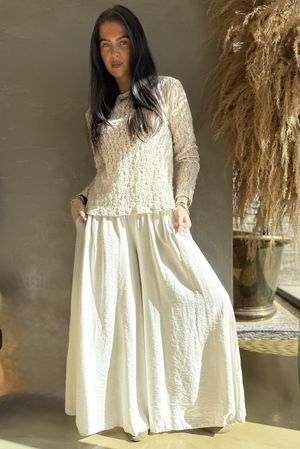 Marlowe Stretch Lace Top Stone